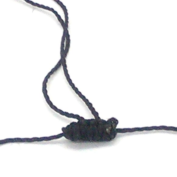 Faceted Beaded & Silver-tone Necklace Adjustable Sliding Knot - Picture 6 of 10